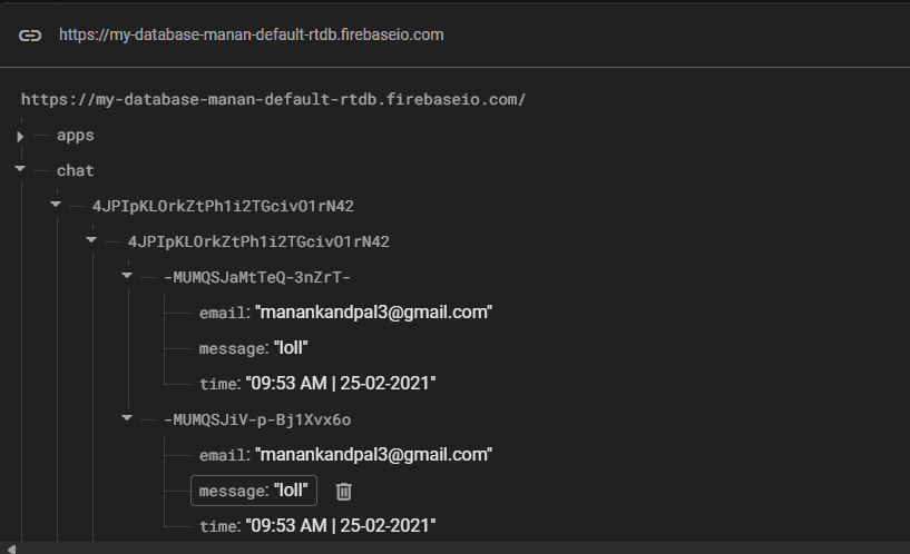 Old app realtime-chat