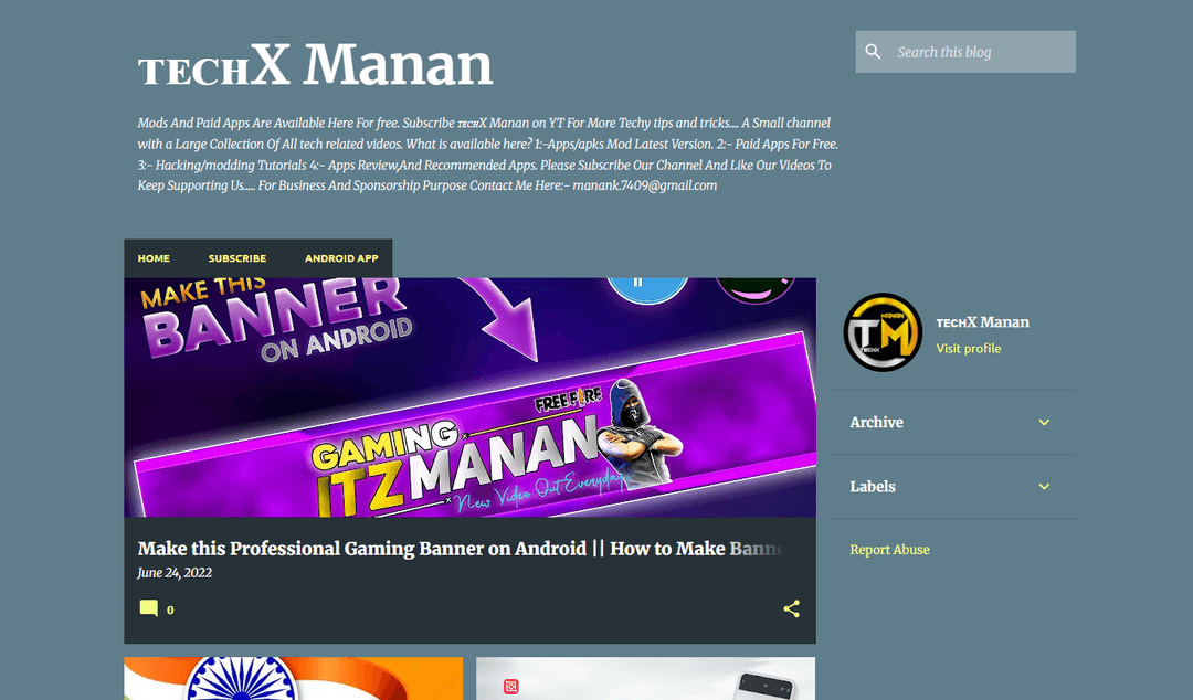 Blogger website