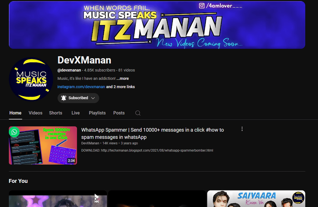 youtube channel