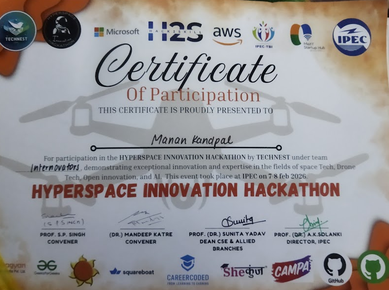 Hyperspace Innovation Certificate